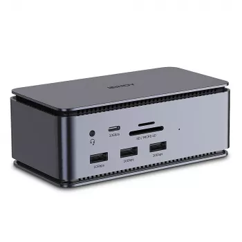 Lindy DST-Pro USB4, USB-C laptop dockingstation