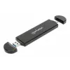 SSD-behuizing Manhattan M.2 NVMe SATA USB-C USB-A 10 Gbps Zwart