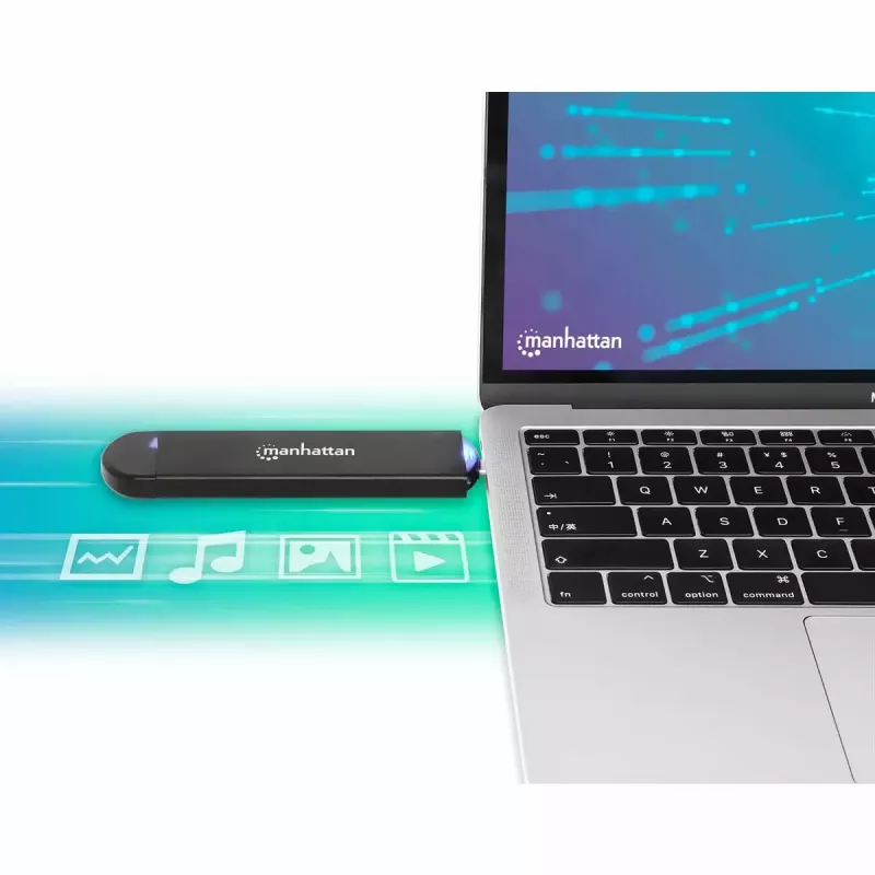 SSD-behuizing Manhattan M.2 NVMe SATA USB-C USB-A 10 Gbps Zwart