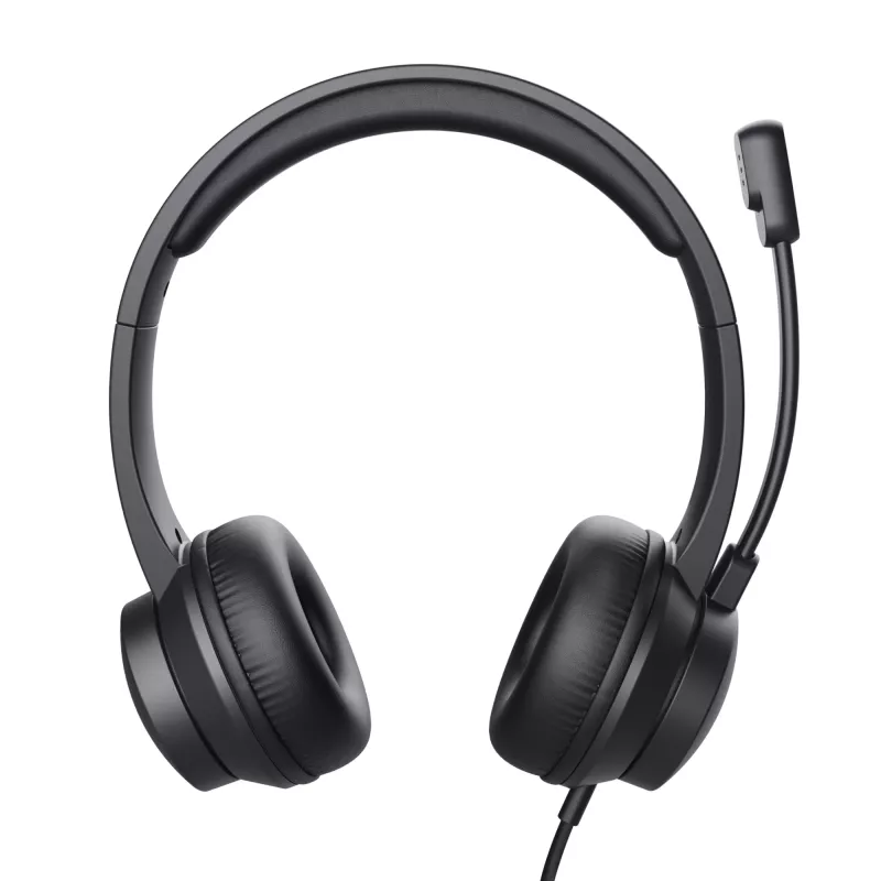 Trust HS-201 headset bedraad hoofdbeugel kantoor/callcenter USB Type-A zwart