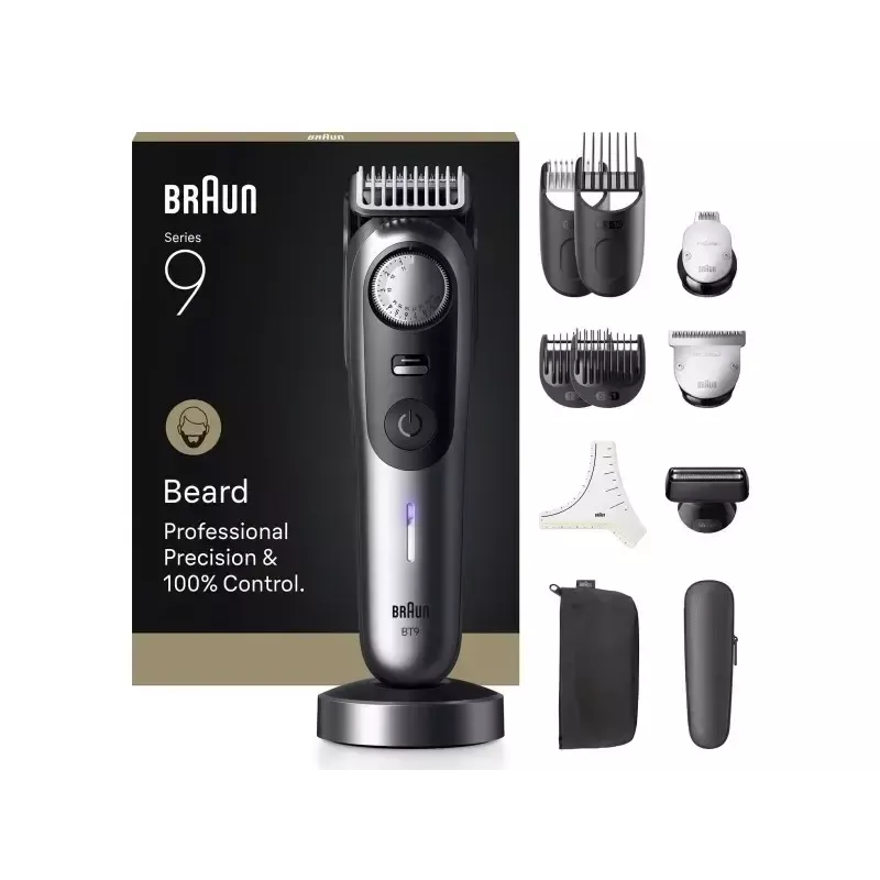 Braun BeardTrimmer 9 BT9560 accu 52 2 cm nat & droog zwart, grijs