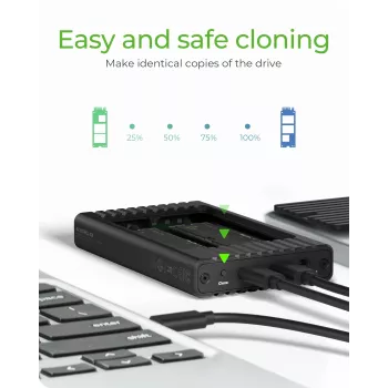 ICY BOX IB-2817MCL-C31 SSD-behuizing zwart M.2 USB-gevoed