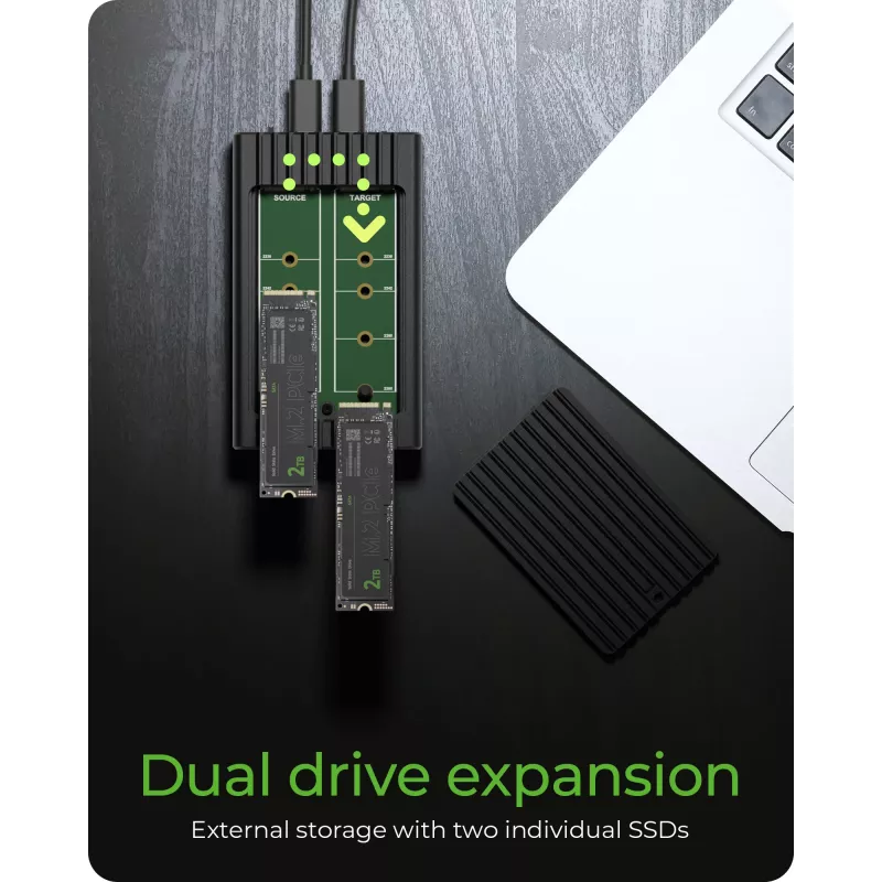 ICY BOX IB-2817MCL-C31 SSD-behuizing zwart M.2 USB-gevoed