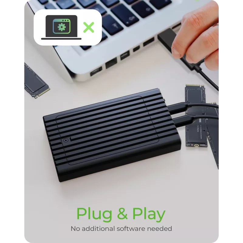 ICY BOX IB-2817MCL-C31 SSD-behuizing zwart M.2 USB-gevoed