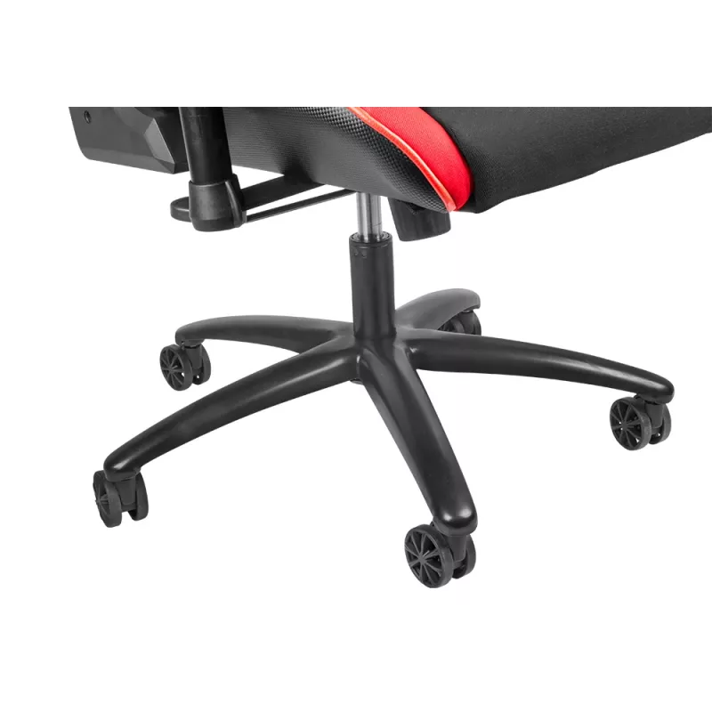 GENESIS SX77 gamingstoel gevoerde zitting zwart, rood