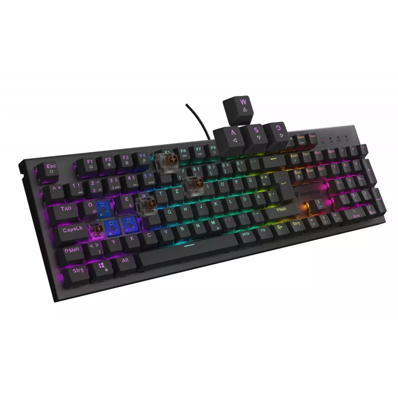 GENESIS Thor 303 gamingtoetsenbord USB QWERTZ Duits zwart mechanisch RGB