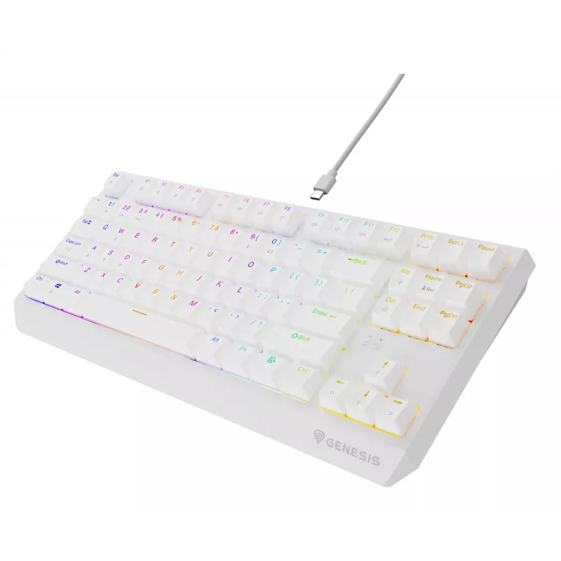 GENESIS Thor 230 TKL toetsenbord gaming USB QWERTY US-Engels wit