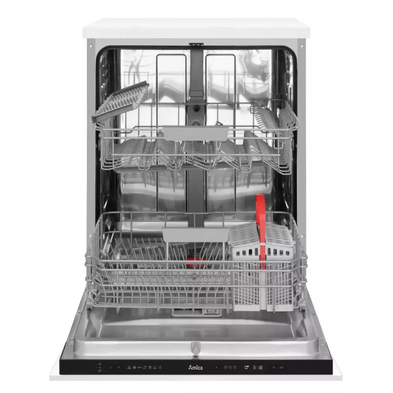 Halfintegreerbare vaatwasser AMICA DIM62E7qH — 14 couverts, 60 cm, LED-touchdisplay, 7 programma's, wit