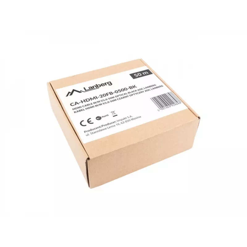 LANBERG HDMI-kabel - M/m v2.0 optische kabel 50 m zwart Aoc
