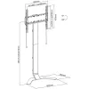 Techly ICA-TR47 slanke tv-vloerstandaard, 32-70 inch, 40 kg, wit