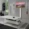 Techly ICA-TR47 slanke tv-vloerstandaard, 32-70 inch, 40 kg, wit