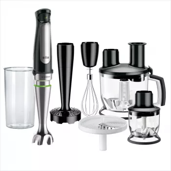 Braun MQ 7087X 1,2 l staafmixer 1000 W zwart, RVS