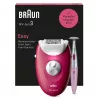 Epilator Braun Silk-épil 3 SE3-202, 20 pincetten, netvoeding, berry