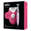 Epilator Braun Silk-épil 3 SE3-202, 20 pincetten, netvoeding, berry