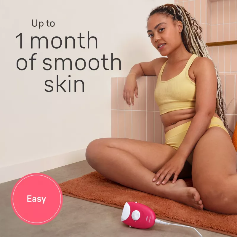 Epilator Braun Silk-épil 3 SE3-202, 20 pincetten, netvoeding, berry