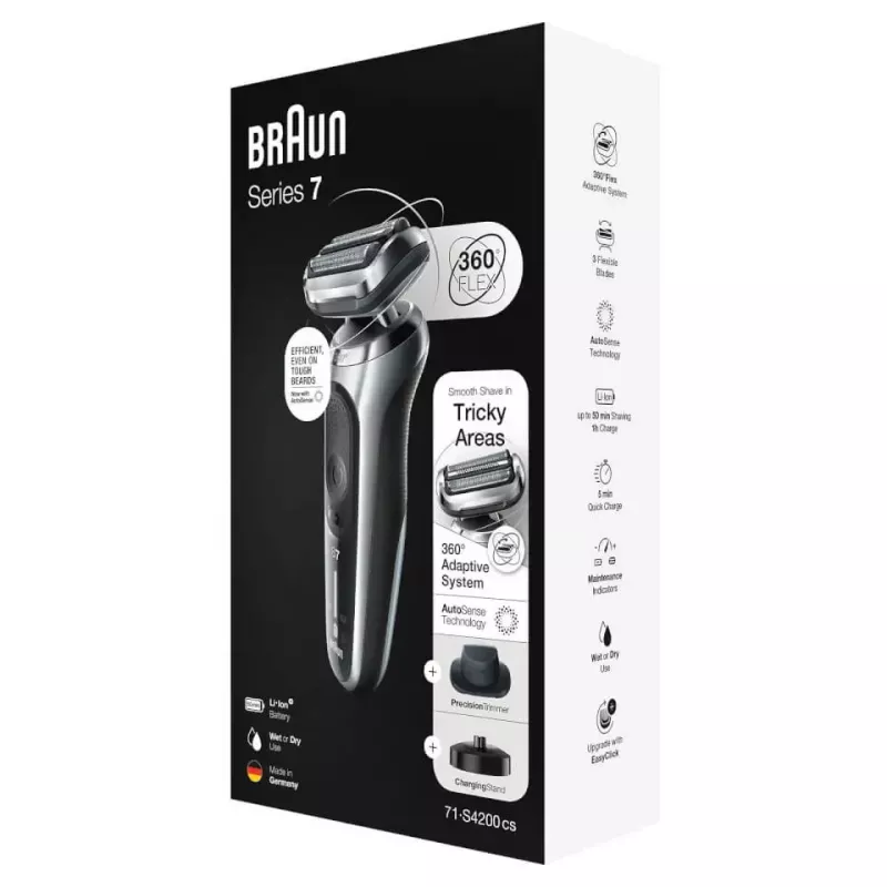 Braun Series 7 71-S4200cs scheerapparaat zwart AutoSense batterij
