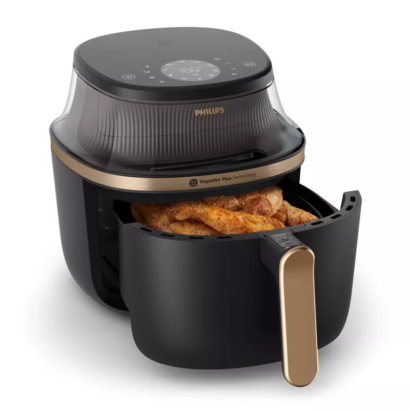 Philips 3000 Serie NA322/00 friteuse enkel 4,2 L vrijstaand model 1400 W heteluchtfriteuse koper, zwart