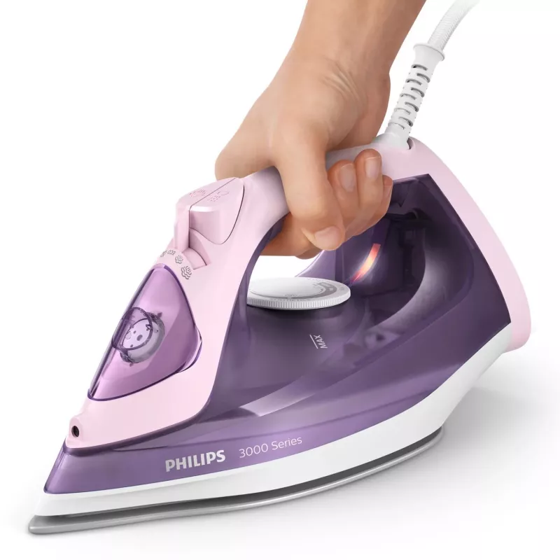 Philips 3000 Serie DST3020/30 strijkijzer stoomstrijkijzer keramische zool 2200 W roze, paars