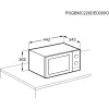 Compacte grill-magnetron Electrolux EMZ421MMTI — 800 W, 20 l, titanium, 270 mm draaiplateau