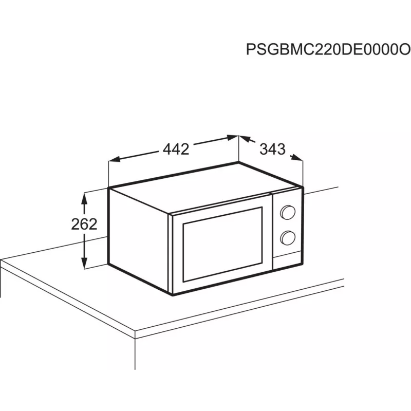 Compacte grill-magnetron Electrolux EMZ421MMTI — 800 W, 20 l, titanium, 270 mm draaiplateau