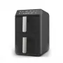 Maestro MR-761 elektrische heteluchtfriteuse, 10 L inhoud, 2400 W, 12 programma's, 80–200 °C, dubbele constructie, zwart