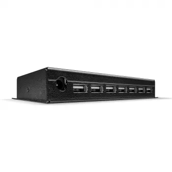 Lindy 7 poorts USB 2.0 metalen hub, USB 2.0 Type-B, USB 2.0, 480 Mbit/s, zwart, metaal, 1.8 m