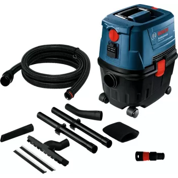 Cilinderstofzuiger Bosch GAS 15 PS Professional — droog, 1100 W, 15 L stofzak, 8 L vloeistoftank, 270 mbar