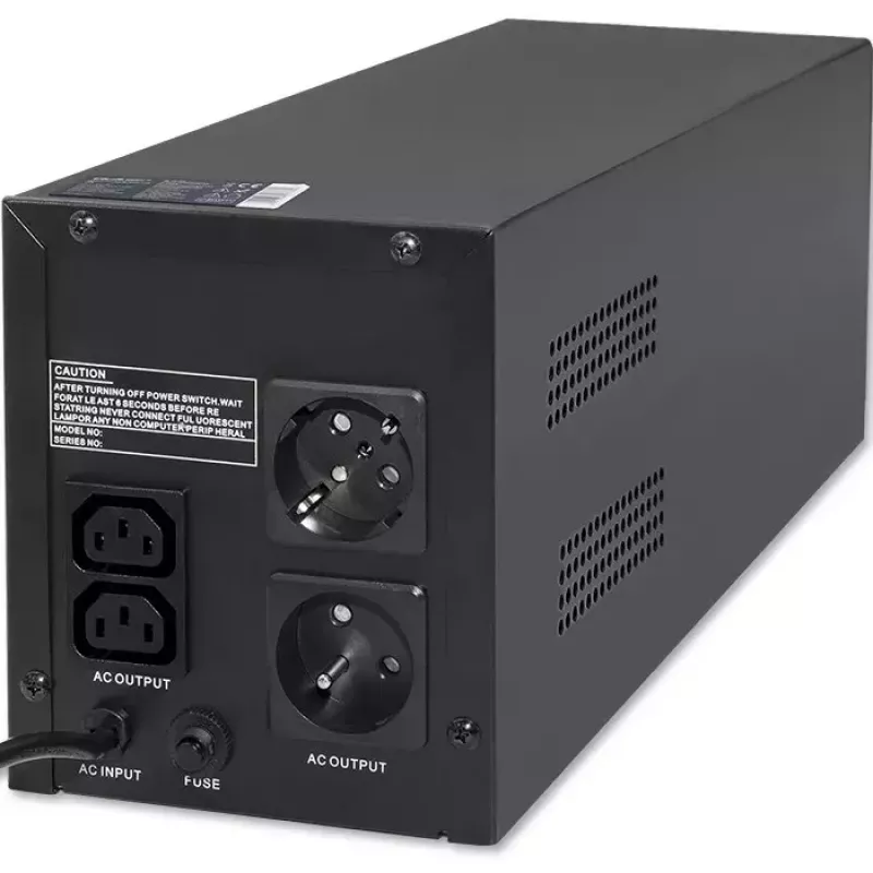 Qoltec UPS 53776 line-interactive 1,5 kVA 900 W 4 AC-uitgangen