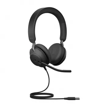 Jabra Evolve2 40 USB-A, MS Teams stereo, bedraad, kantoor/callcenter, 20 - 20000 Hz, 188 g, headset, zwart