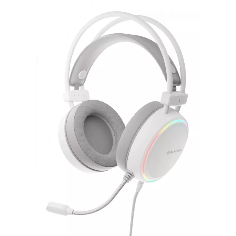 GENESIS NSG-2308 hoofdtelefoon/headset bekabeld hoofdband gaming USB Type-A wit
