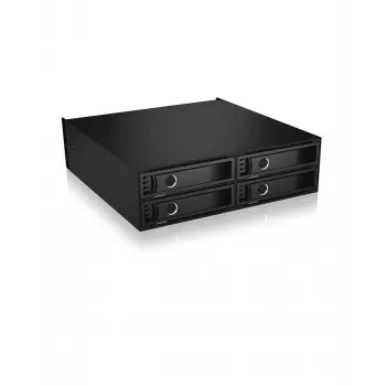 ICY BOX - IB-2242U2K - backplane, 4x U.2 2,5 NVMe SSD (6-15 mm) voor 1x 5,25 bay - black