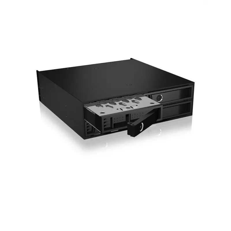 ICY BOX - IB-2242U2K - backplane, 4x U.2 2,5 NVMe SSD (6-15 mm) voor 1x 5,25 bay - black