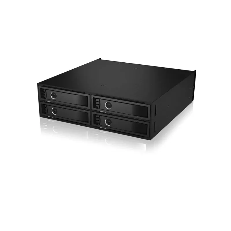 ICY BOX - IB-2242U2K - backplane, 4x U.2 2,5 NVMe SSD (6-15 mm) voor 1x 5,25 bay - black