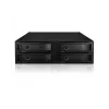 ICY BOX - IB-2242U2K - backplane, 4x U.2 2,5 NVMe SSD (6-15 mm) voor 1x 5,25 bay - black