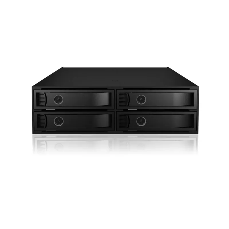 ICY BOX - IB-2242U2K - backplane, 4x U.2 2,5 NVMe SSD (6-15 mm) voor 1x 5,25 bay - black