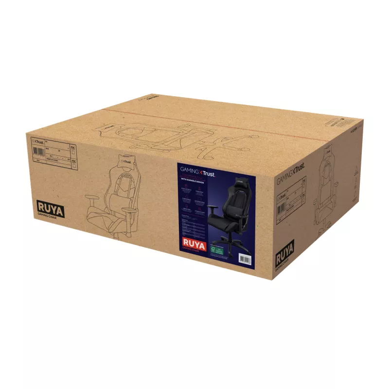 Trust GXT 714 RUYA universele gamingstoel zwart