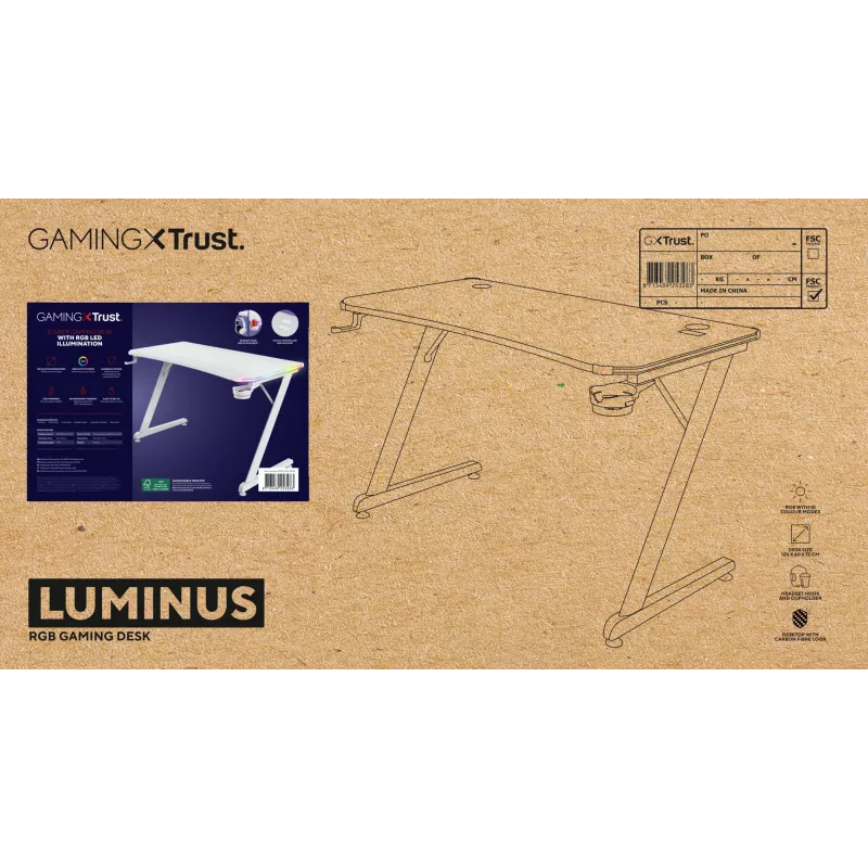 Trust GXT 709W LUMINUS wit