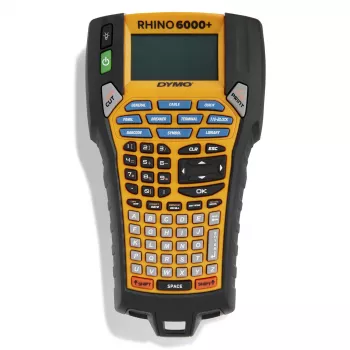 DYMO Rhino 6000+ industriële labelprinter | labelprinter met computerverbinding met harde koffer | inclusief 1 vinylbandcassette, 1 flexibele nylonbandcassette en oplaadbare lithium-ion-accu