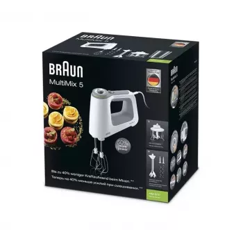 Braun MultiMix 5 HM 5137 handmixer 750 W grijs, wit