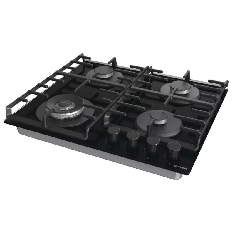 Gorenje GTW642SYB zwart inbouw 60 cm gas 4 zones