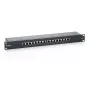 Equip 16-poorts Cat.6 afgeschermd patchpaneel, zwart, RJ-45, goud, Cat6, rackmontage, 1U, zwart