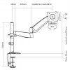 Equip 13–27 inch gelede monitor-bureauhouder