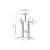 Equip 650605 60-100 inch ultragrote telescoop-display-LFD-wagen