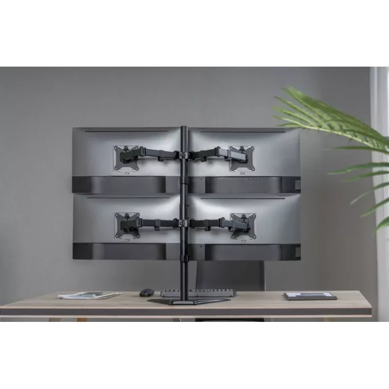Equip 17 inch-32 inch verstelbare bureaustandaard voor vier monitoren