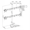 Equip 17 inch-32 inch verstelbare bureaustandaard voor vier monitoren