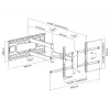 Equip 650327 43 inch-80 inch lange arm volledig beweegbare TV-wandhouder