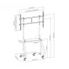 Equip 60 inch-105 inch hoogbelastbare TV-wagen