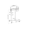 Equip 55 inch-100 inch mobiele gemotoriseerde LFD-rolwagen