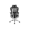 Equip ergonomische premium bureaustoel met hoofdsteun en armleuningen, zwart