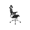 Equip ergonomische premium bureaustoel met hoofdsteun en armleuningen, zwart
